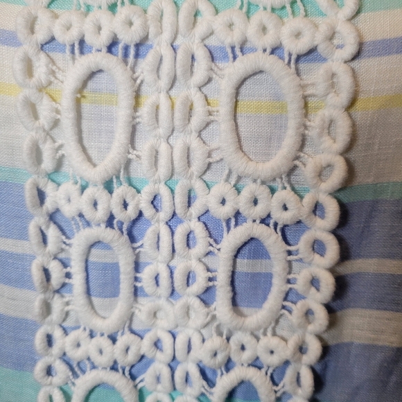 Peck & Peck Striped Linen Tunic Pastel Size Medium - Picture 2 of 4